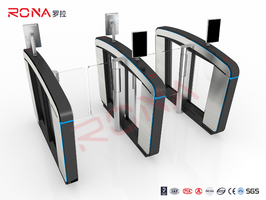 হোটেল অফিস স্কুলের জন্য আর্ক্লি আর্মস সহ RFID রিকগনিশন স্পীড গেট টার্নস্টাইল
