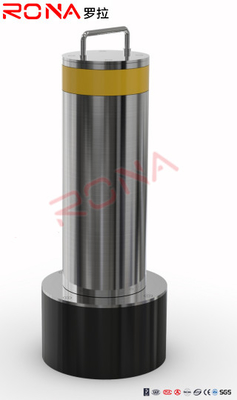 দাঙ্গা-প্রতিরোধী লিফট টাইপ retractable ট্রাফিক bollard চলমান কলাম 304 স্টেইনলেস স্টীল