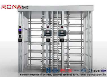 304 স্টেইনলেস স্টীল Turnstile ডবল উচ্চতা সঙ্গে পূর্ণ উচ্চতা ব্রাশ সারফেস চিকিত্সা