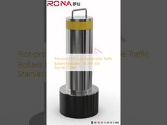 দাঙ্গা-প্রতিরোধী লিফট টাইপ retractable ট্রাফিক bollard চলমান কলাম 304 স্টেইনলেস স্টীল